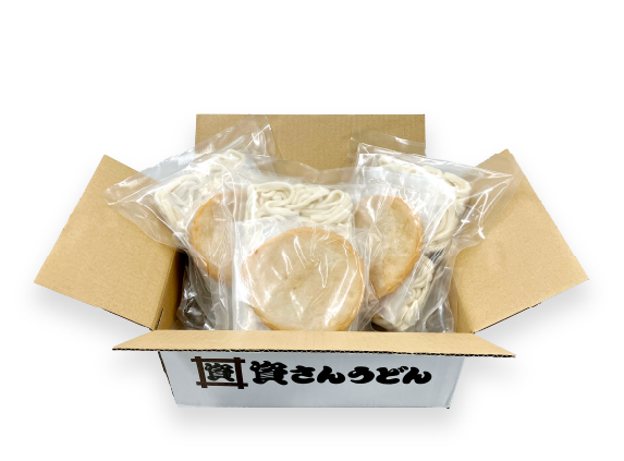 資さんうどんの「丸天うどん」定期便3ヶ月コース梱包image