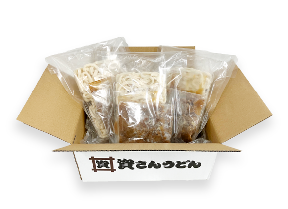 資さんうどんの「肉うどん」定期便3ヶ月コース梱包image